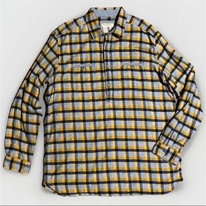 Territory Ahead Mens XLT Flannel Tartan Plaid Thick Cotton Half Button Corduroy